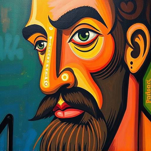Detalle de una pintura de Picasso en el Museo Picasso de Barcelona