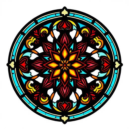 Icono de una vidriera art&radic;&ne;stica