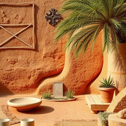 Paleta de colores inspirada en la tierra: terracota, ocres y blancos c&radic;&deg;lidos